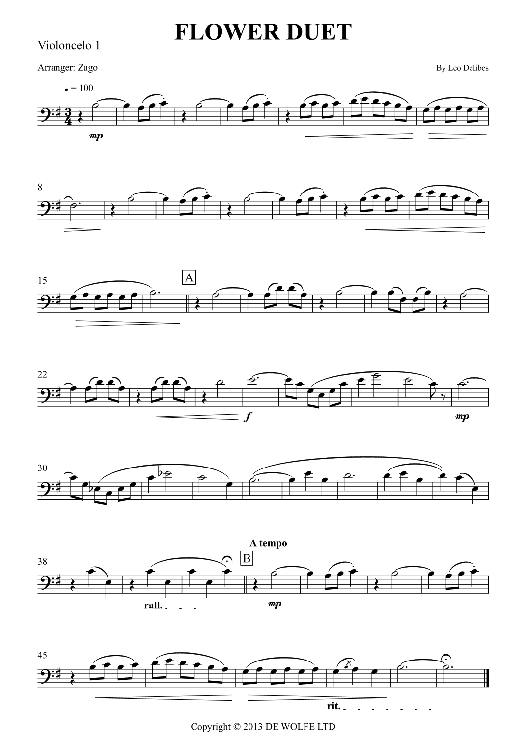 Lakme - Flower Duet (arr. Zago)
