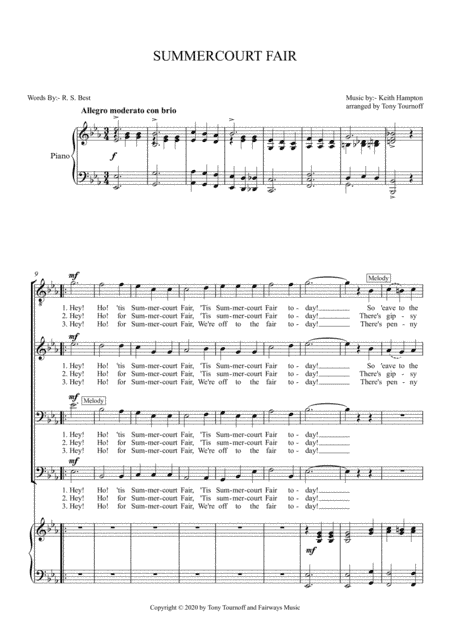 Summercourt Fair - Male Voice Choir (TTBB) (arr. Tony Tournoff)