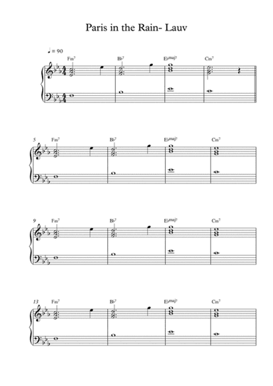 Paris In The Rain (arr. Pineapplechord)