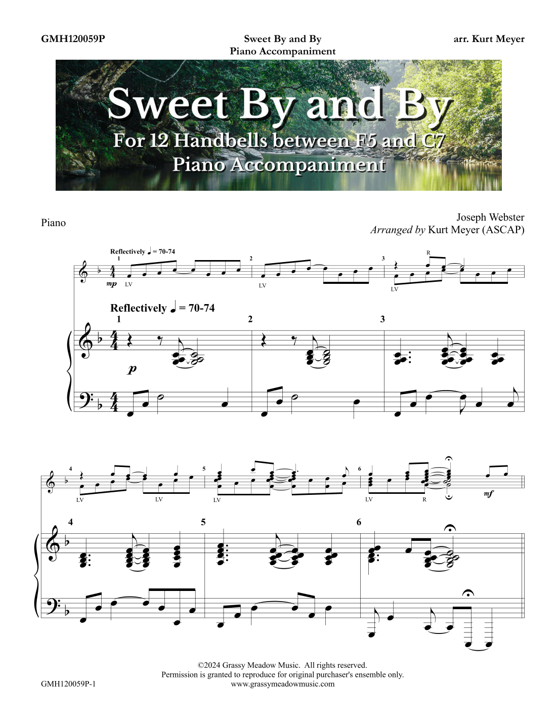 Sweet By and By – piano accompaniment to 12 bell version (arr. Kurt Meyer)