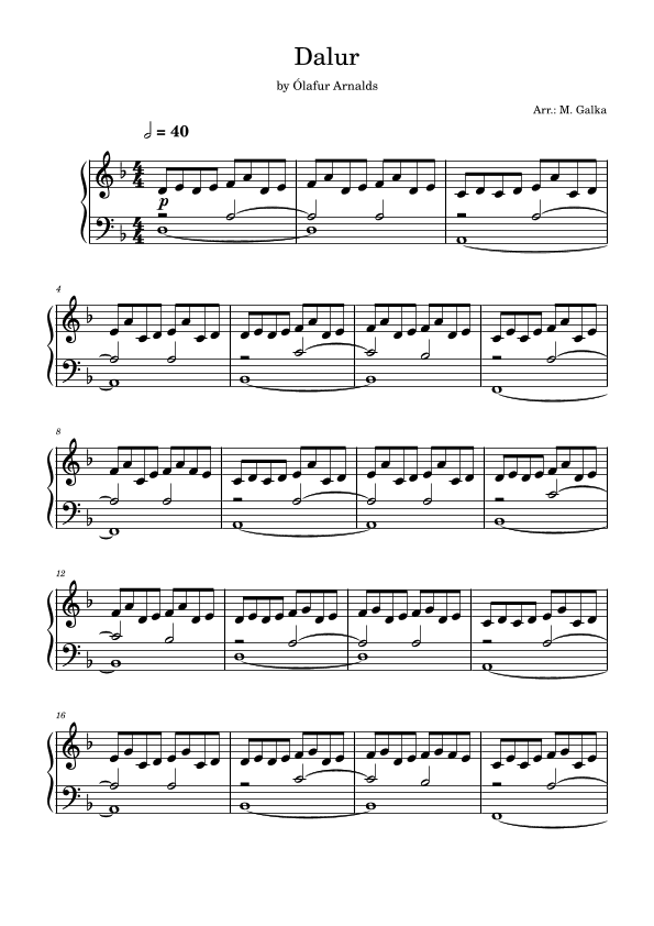 Dalur (arr. M. Galka)