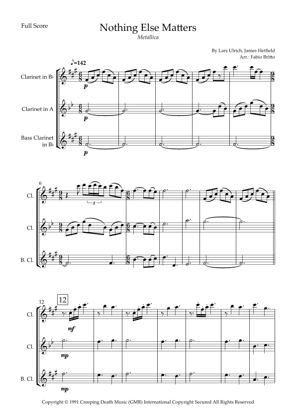 Nothing Else Matters (arr. Fabio Britto)