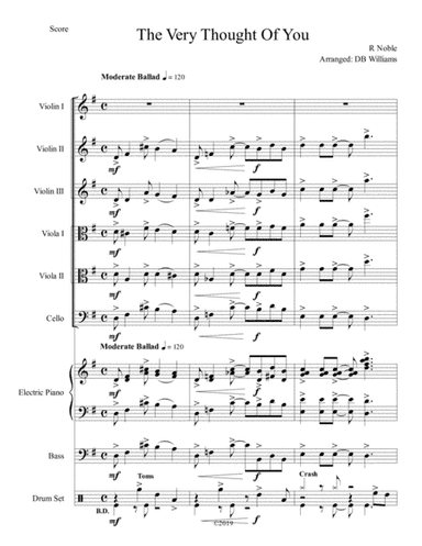 The Very Thought Of You (arr. DB Williams)