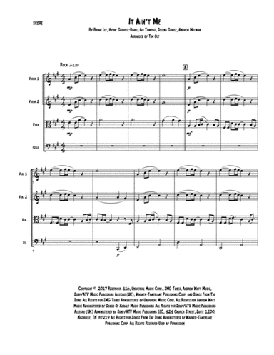 It Ain't Me (arr. Tim Olt)