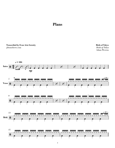 Plans (arr. Evan Aria Serenity)