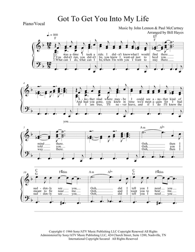 Got To Get You Into My Life (arr. Bill Hayes)
