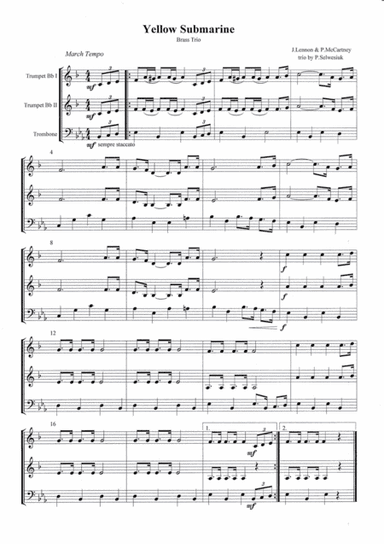 Yellow Submarine (arr. P.Selwesiuk)