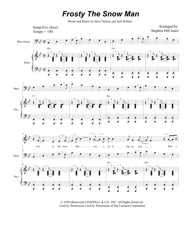 Frosty The Snow Man (arr. Stephen DeCesare)