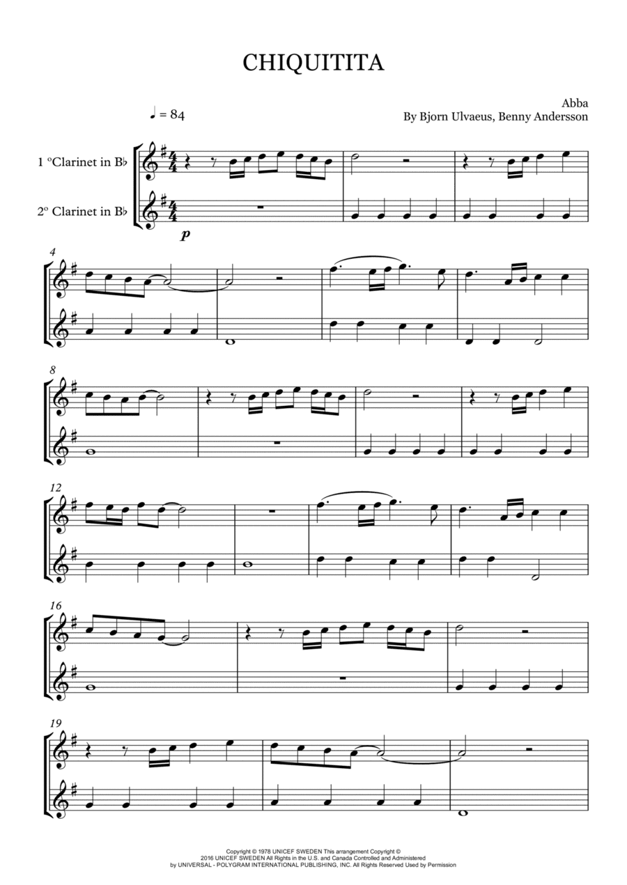 Chiquitita (arr. Rebeca Goncalves)