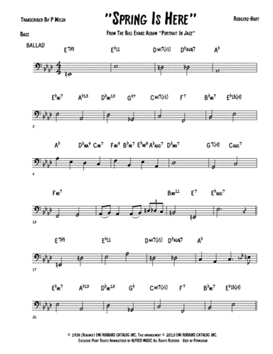 Spring Is Here (arr. Accubass)