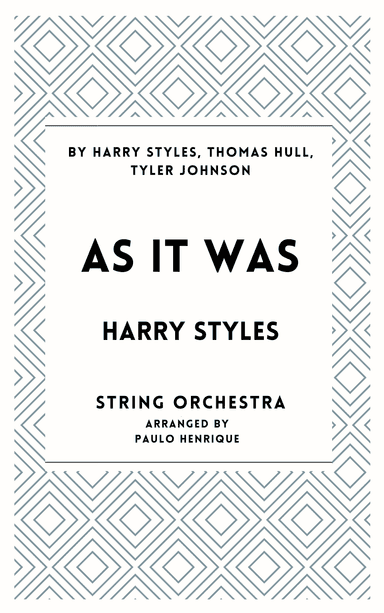 As It Was (arr. Paulo Henrique)
