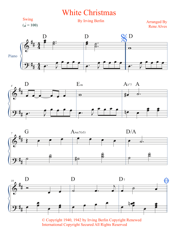 White Christmas (arr. Rene Alves)