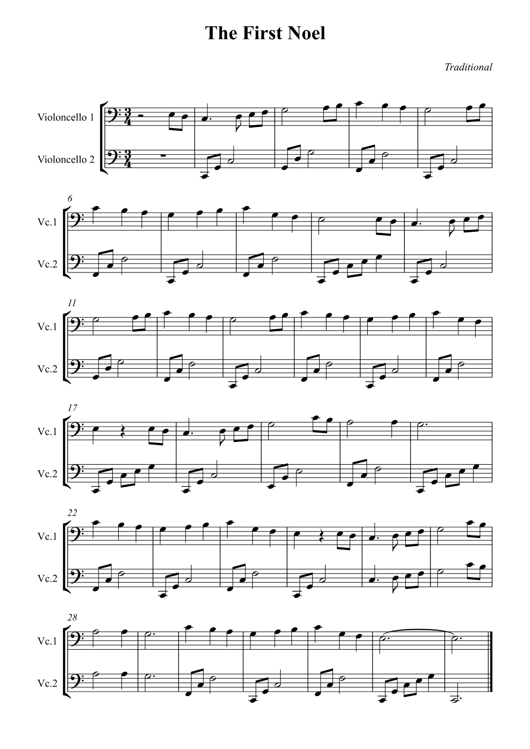 The First Noel (arr. Wesley S. SIlva)
