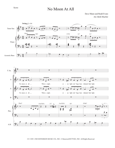 No Moon At All (arr. Beth Mueller)