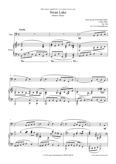 Swan Lake - Odette's Theme - Tuba and Piano (arr. Anne L Christopherson GRSM ARCM)