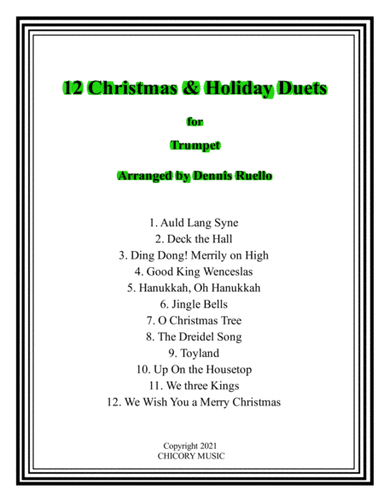12 Christmas & Holiday Duets for Trumpet (arr. Dennis Ruello)