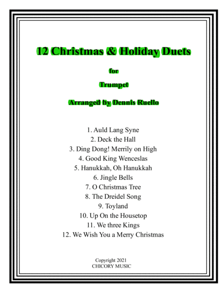 12 Christmas & Holiday Duets for Trumpet (arr. Dennis Ruello)