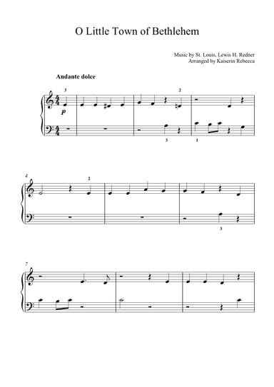 O Little Town of Bethlehem (arr. Kaiserin Rebecca)