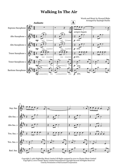 Walking In The Air (arr. Kayleigh Huelin)