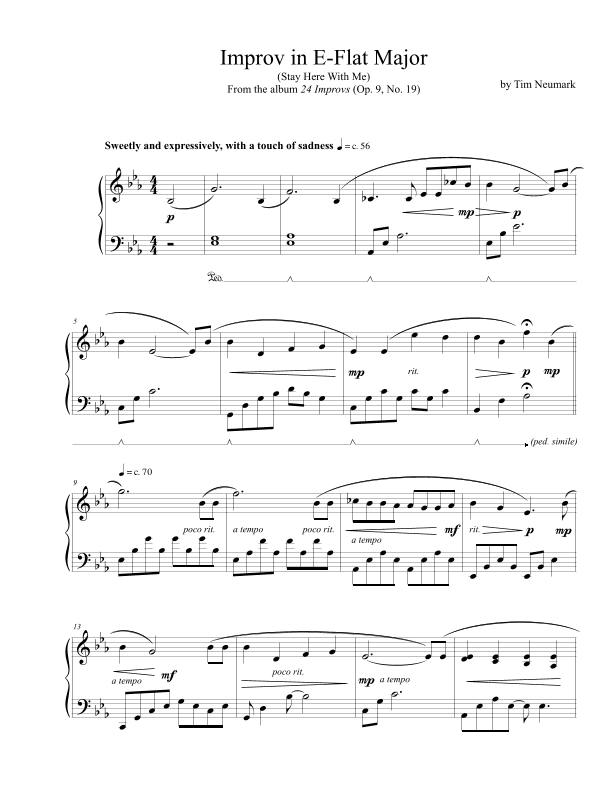 Improv in E-Flat Major (Stay Here With Me)