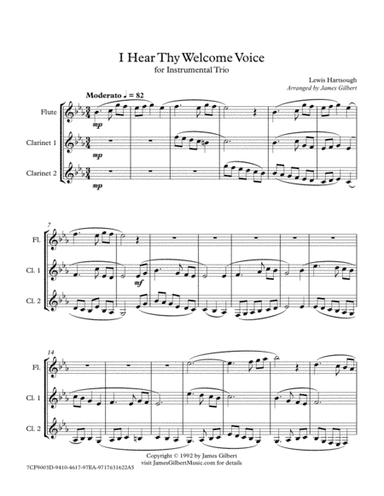 I Hear Thy Welcome Voice (arr. James Gilbert)