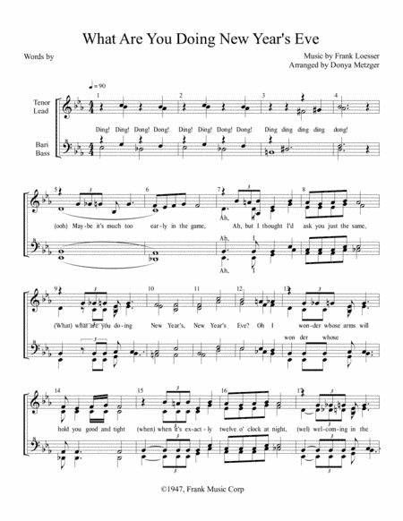 What Are You Doing New Year's Eve? (arr. Donya Metzger)