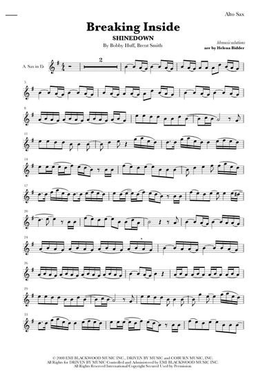 Breaking Inside (arr. By Helena Bidder)