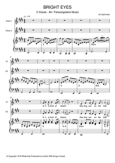 Bright Eyes (arr. Forevergreens Music)