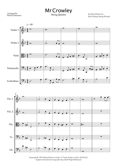 Mr. Crowley (arr. Daniel Nakamura)