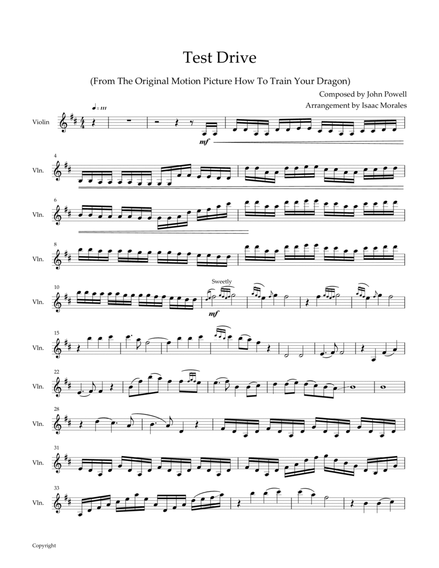 Test Drive (arr. Isaac Morales)