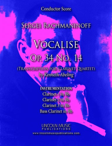 Rachmaninoff - Vocalise Op. 34 No.14 (for Clarinet Quartet) (arr. Kenneth Abeling)