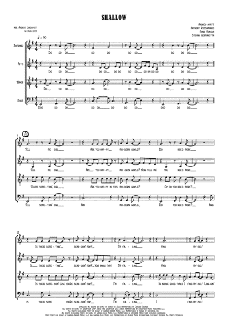 Shallow (arr. Anders Lindqvist)