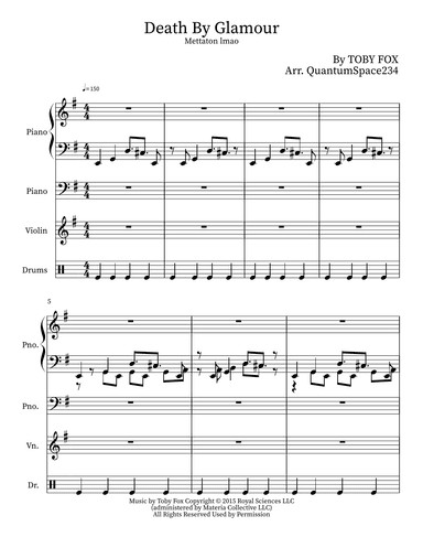Death By Glamour (arr. QuantumSpace234)