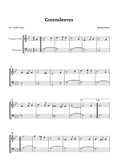 Greensleeves (arr. André Nusa)
