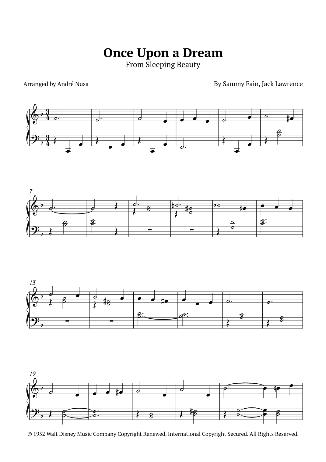 Once Upon A Dream (arr. André Nusa)