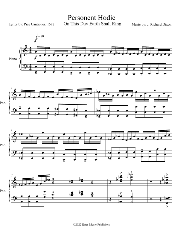 On This Day/piano score