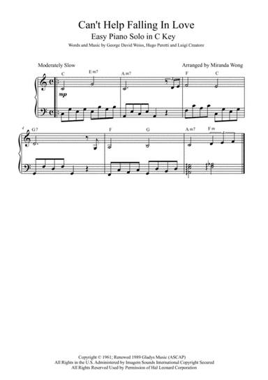 Can't Help Falling In Love (arr. Miranda Wong)