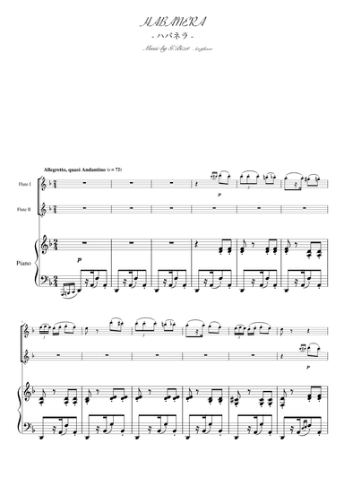 "Habanera" piano trio (arr. pfkaori)