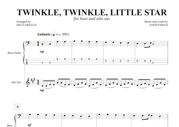 Twinkle Twinkle Little Star (arr. Art.o Artaud)