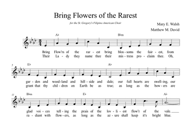 Bring Flowers of the Rarest (arr. Matthew M. David)