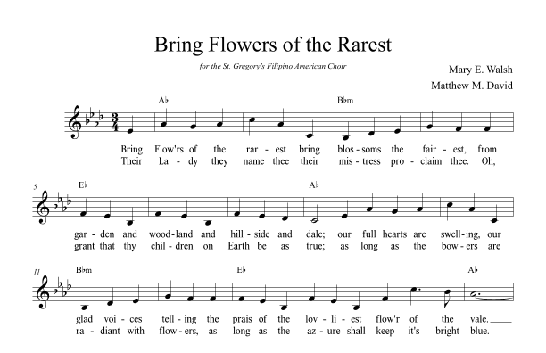 Bring Flowers of the Rarest (arr. Matthew M. David)