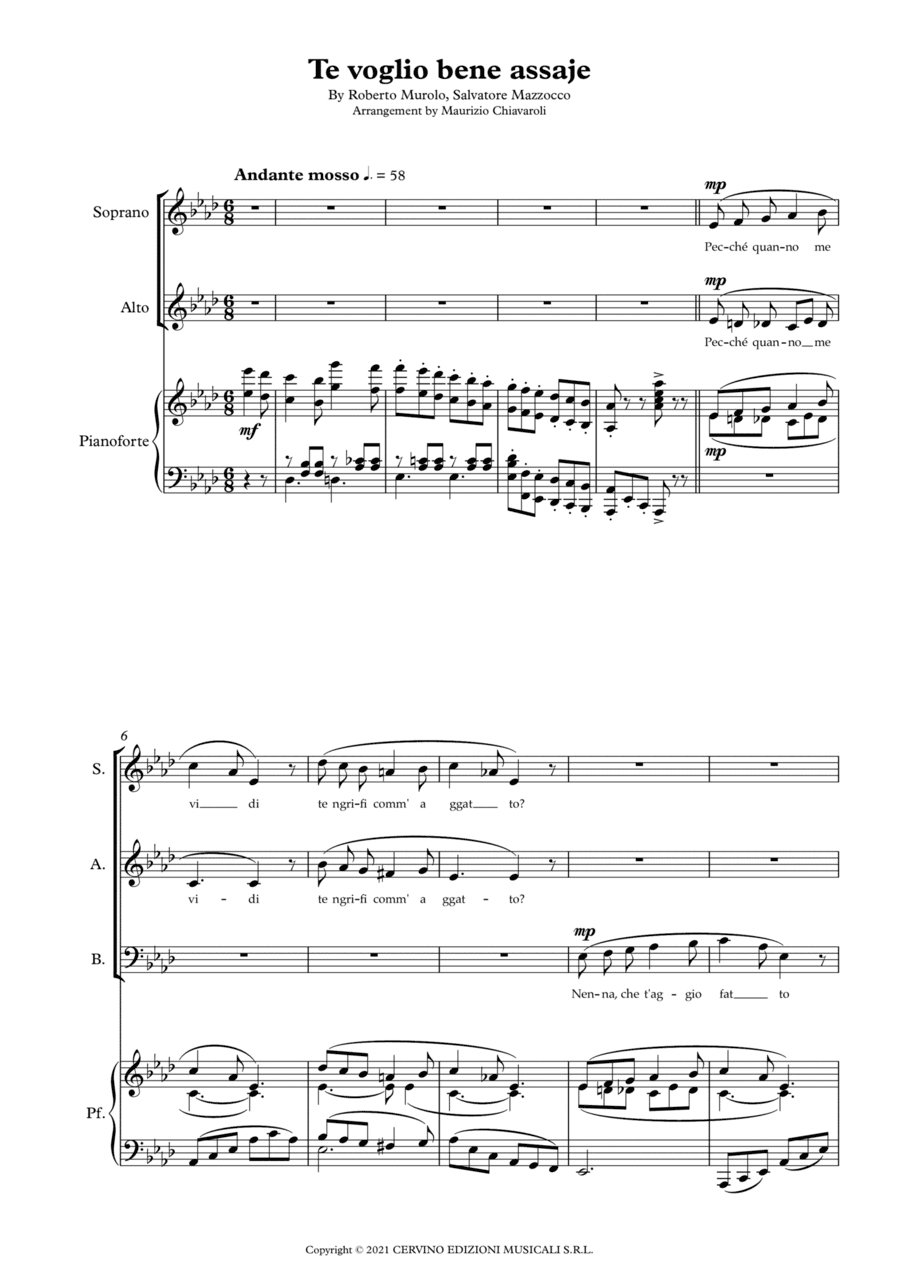 Te Voglio Bene Assaje (italian) (arr. Maurizio Chiavaroli)