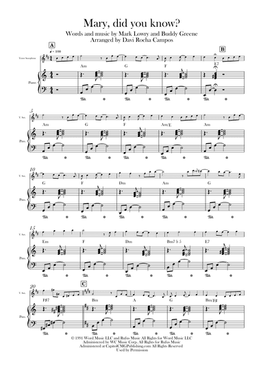 Mary, Did You Know? (arr. Davi Rocha Campos)