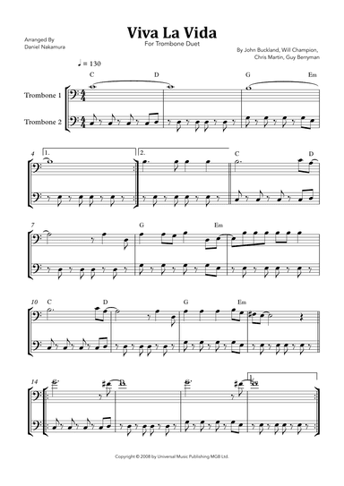 Viva La Vida (arr. Daniel Nakamura)
