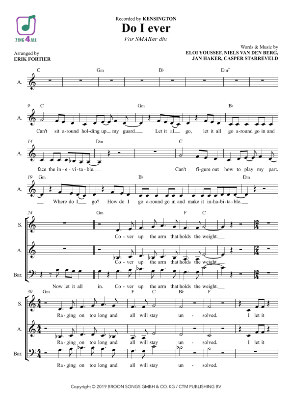 Do I Ever (arr. Erik Fortier)