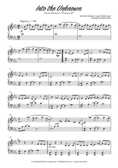 Into The Unknown (arr. Robert Newth)