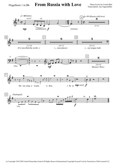 From Russia With Love (arr. Jan Angermüller)