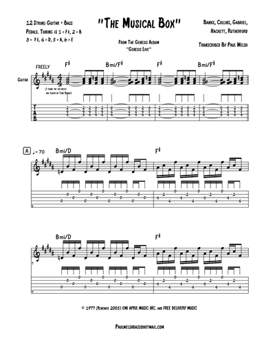 The Musical Box (arr. P Welsh)