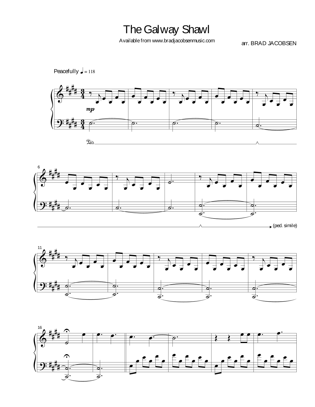 The Galway Shawl (arr. Brad Jacobsen)