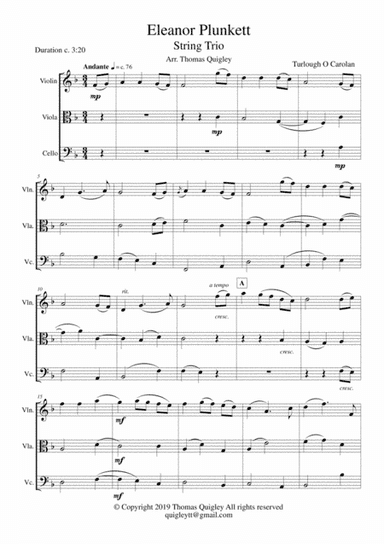 Eleanor Plunkett (arr. Thomas Quigley)
